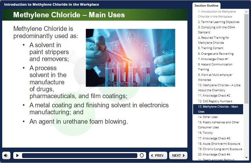 methylene chloride main usage information